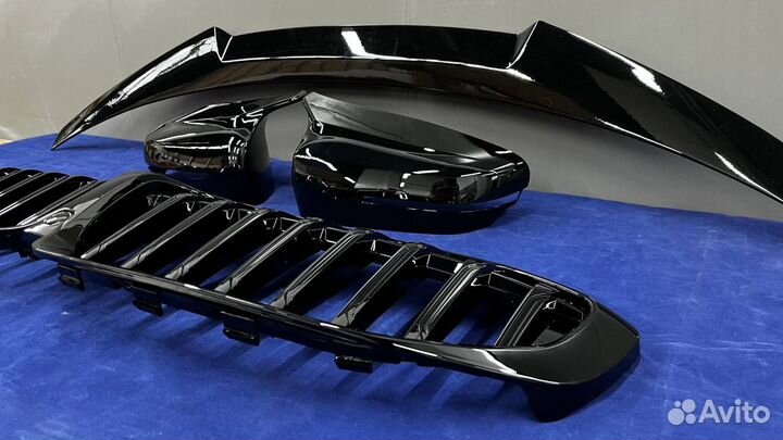 М спойлер, крышки зеркал, ноздри. BMW G20