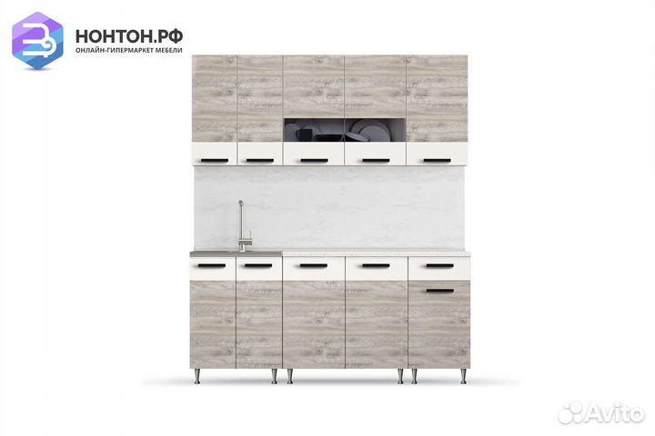 Кухня Рио 1.8 м дуб крафт светлый