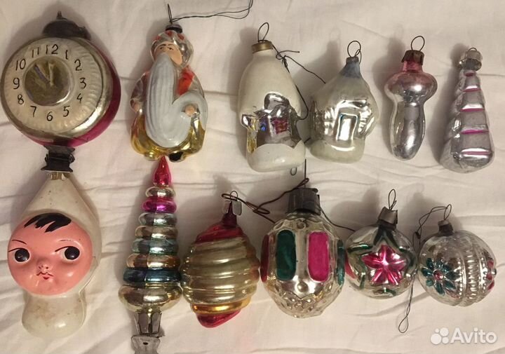 Новогодние елочные игрушки СССР много