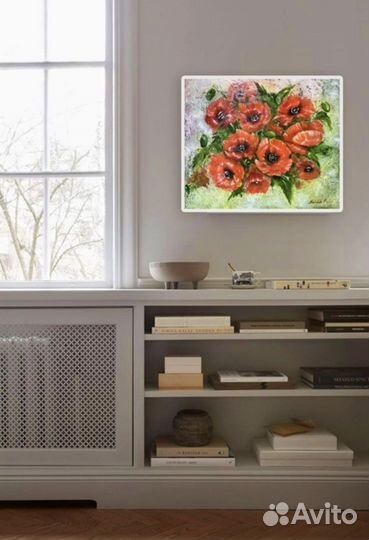 Картина маслом Маки