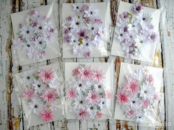 Цветы из ткани ручной работы