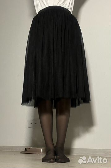 Юбка плиссе черная