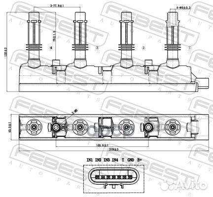 Катушка зажигания 18640003 Febest