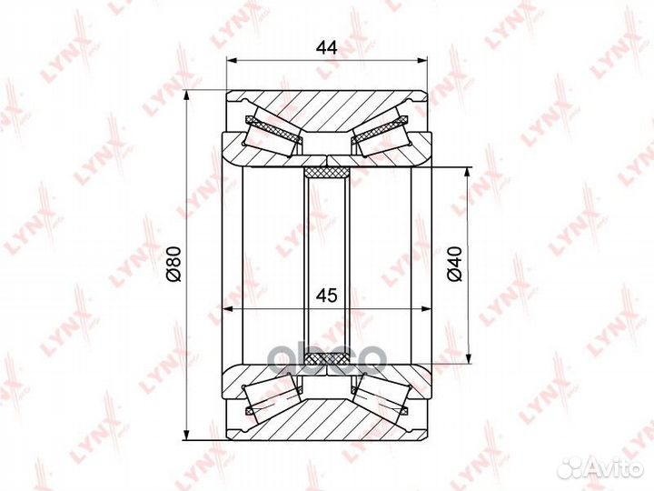 Комплект подшипника ступицы колеса зад WB15