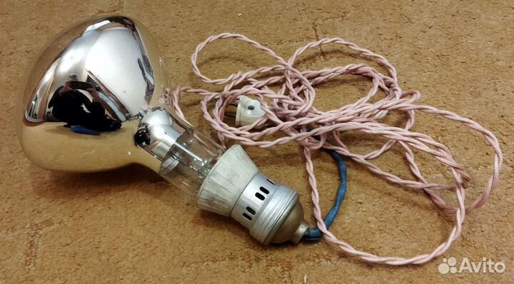 Зеркальная лампа 500Вт с патроном и длинным шнуром