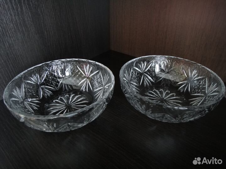 Салатники фруктовницы хрустальные