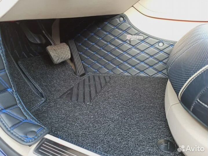 3д коврики из экокожи в салон авто с бортами