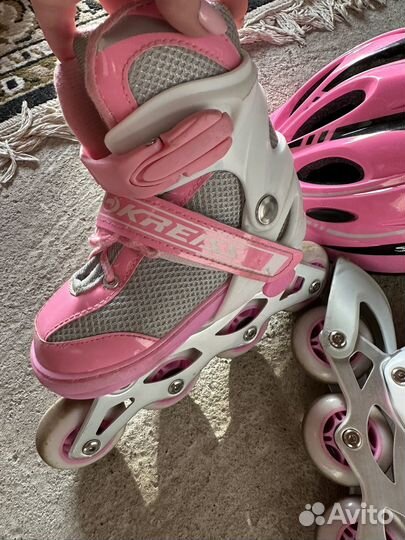Роликовые коньки детские раздвижные размер 30 33