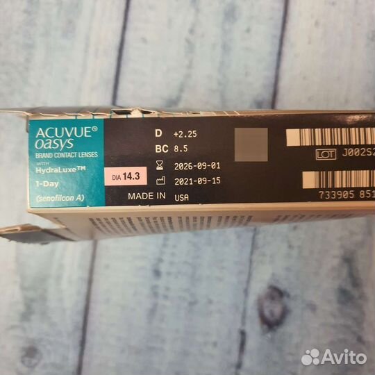 Линзы контактные acuvue oasys 1 day