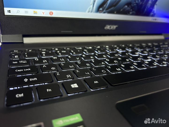 Игровой ноутбук Acer / GTX 1650Ti / 16GB / Ryzen 7
