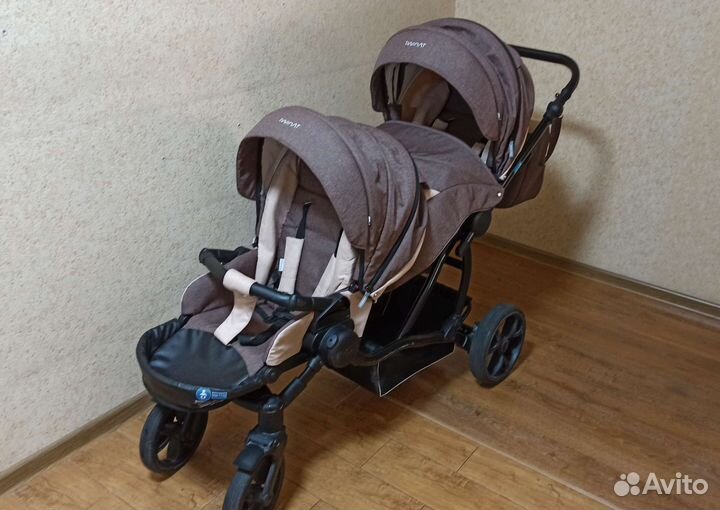 Коляска 3 в 1 для двойни AroTeam Twinat Duo