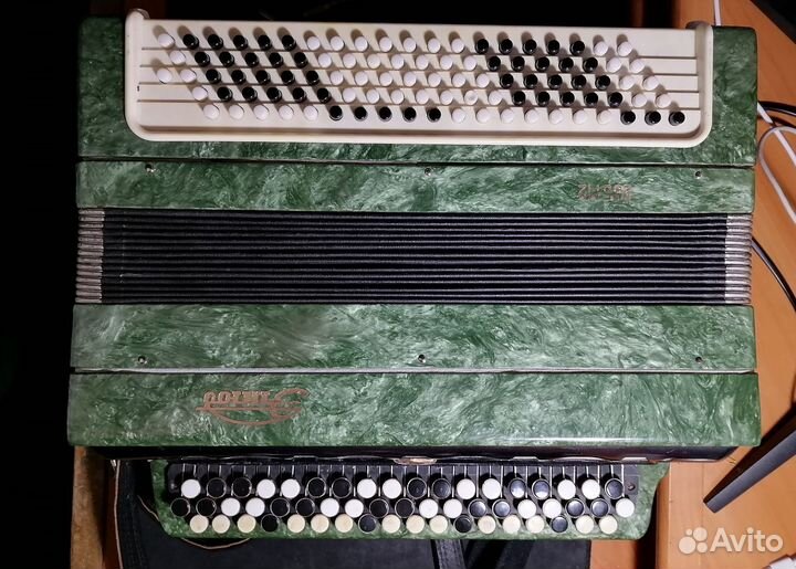 Баян этюд 205м2 изумрудный + чехол