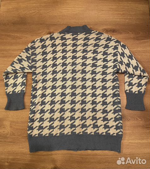 Кардиган принт гусиная лапка