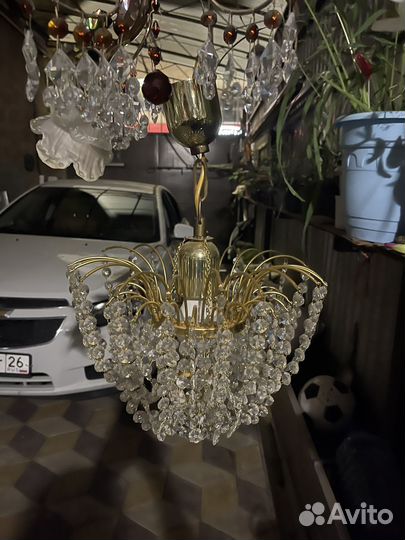 Люстра хрусталь бу