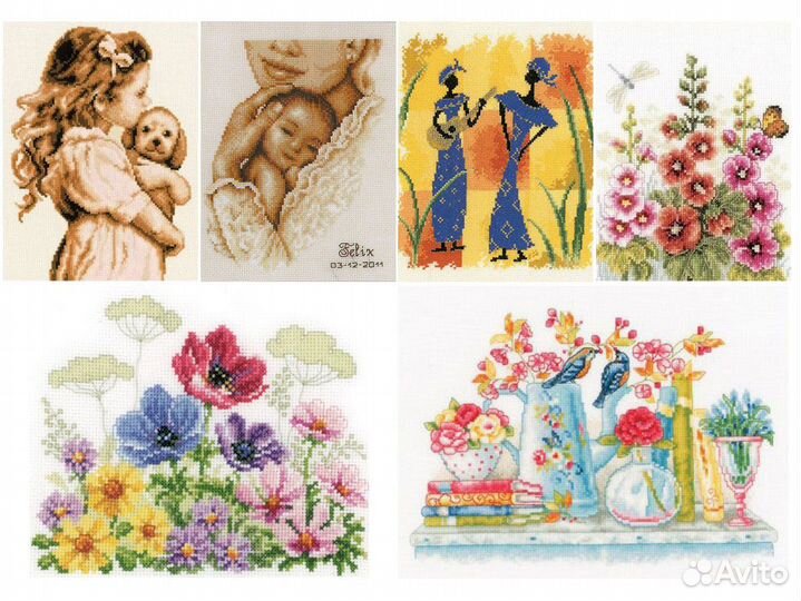 Набор для вышивания Vervaco Вервако Люди, Цветы