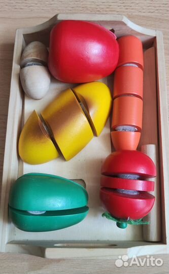 Деревянные продукты на липучке