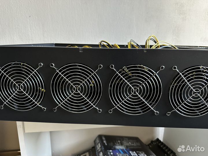 Корпус продувной для 8 видеокарт (автофан, новый)