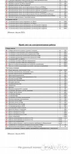 Услуги электрика