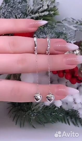 Серьги серебро