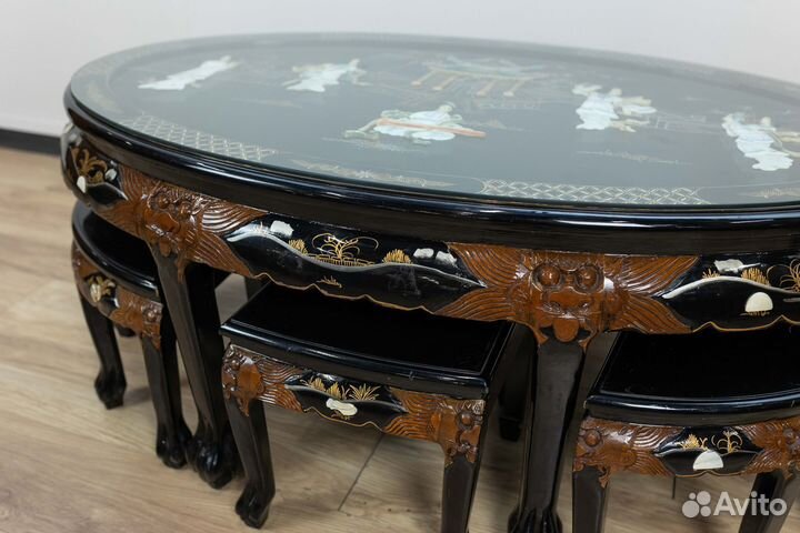 Старинный набор мебели для чайной церемонии