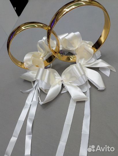 Кольца на машину свадебные