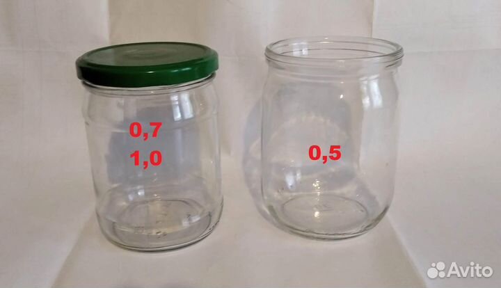 Банки стеклянные 0,5, 0,7,1,0 л