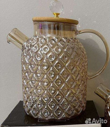 Чайник стеклянный, жаропрочный