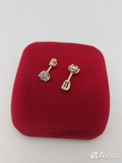 Е.Ц. Серьги с камнями, золото 585, Id 58905