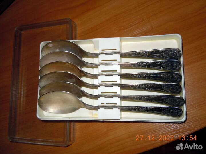 Ложки десертные мнц (нейзильбер) и щипцы