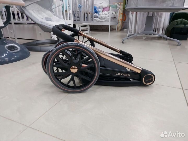 Коляска luxmom 788 3в1 серая
