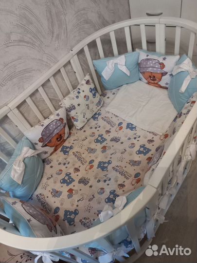 Кроватка трансформер для новорожденных и комод