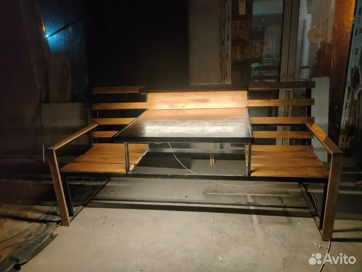 Скамейка уличная со спинкой