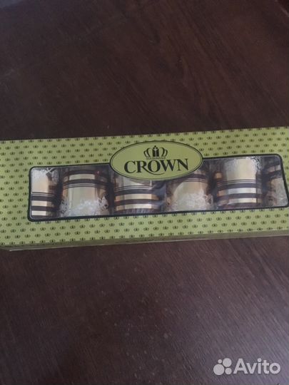 Стаканы новые в упаковке покрытые золотом