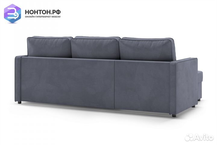 Диван угловой тик-так Модо темно-серый