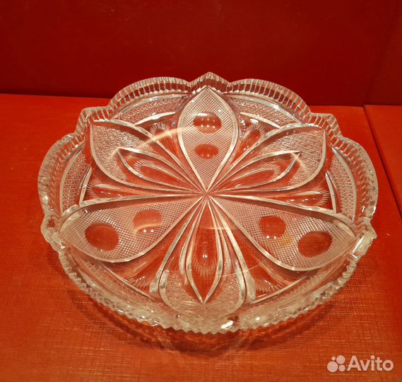 Блюдо. Тарелка. Поднос. Хрусталь. СССР