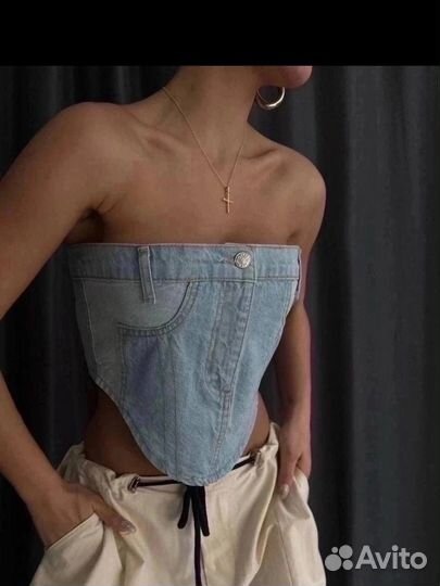 Джинсовый топ 46Турция