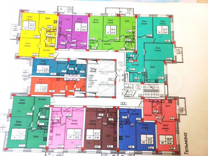 2-к. квартира, 60,1 м², 4/12 эт.