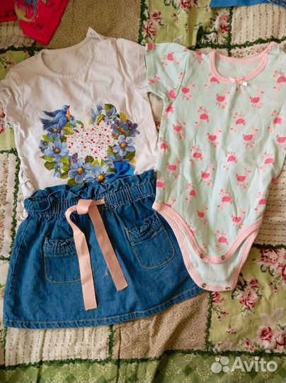 Детские вещи на девочку пакетом 86 92