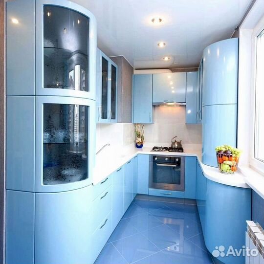 Угловая кухня с мдф фасадами