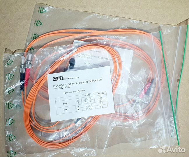 Оптический патч-корд RIT многомодовый 62.5/125