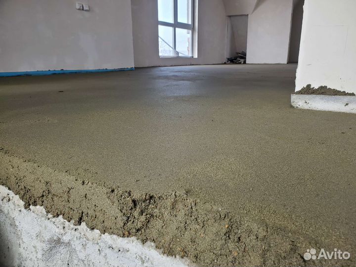 Полусухая стяжка пола механизированная,выравнивани