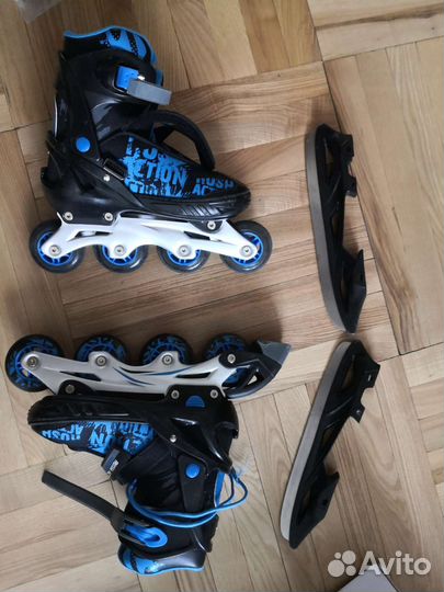 Ролики+ледовые коньки 2 в 1