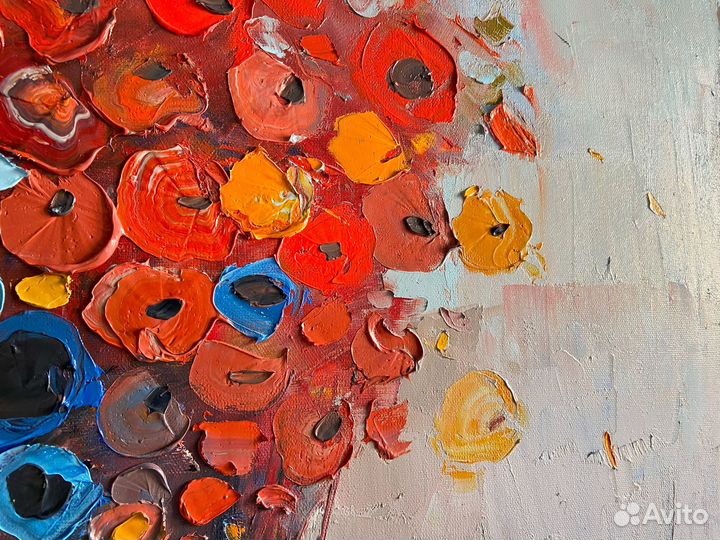 Большая картина маслом на холсте