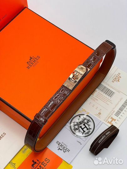 Ремень женский Hermes Kelly 18 крокодил