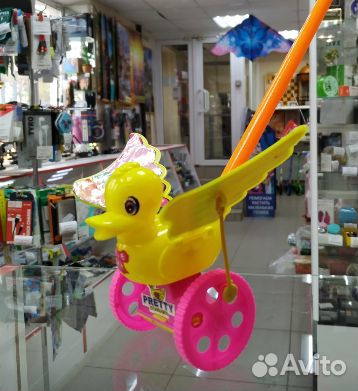 Каталка на палочке «Птичка»