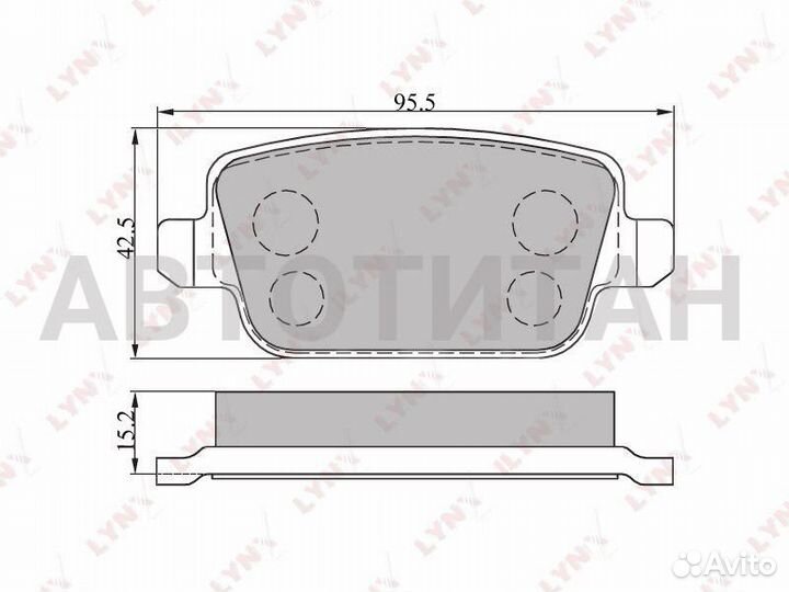 Колодки тормозные дисковые зад ford Mondeo IV 07/K