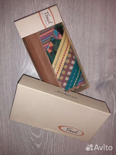Клатч женский fossil натуральная кожа