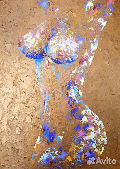 Картина ню Абстракция фигура девушки