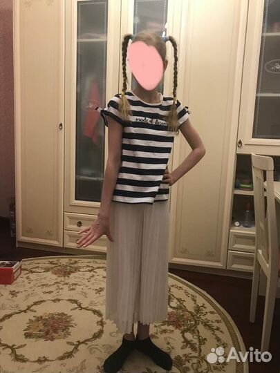 Кюлоты гофрированные на девочку 140-146