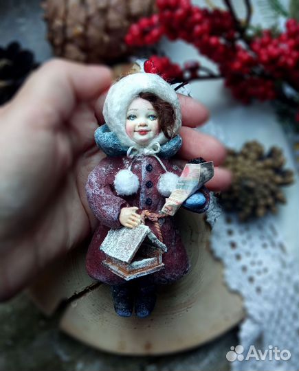 Ватные елочные игрушки